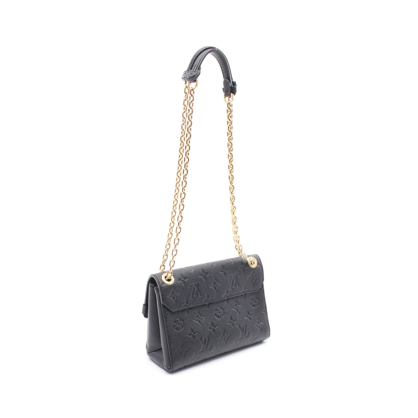 ヴァヴァンBB モノグラムアンプラント ノワール Wチェーンショルダーバッグ レザー ブラック ルイヴィトン バッグ LOUIS VUITTON
