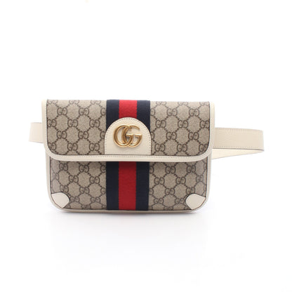 GGスプリーム オフィディア ベルトバッグ ボディバッグ ウエストバッグ PVC レザー ベージュ アイボリー マルチカラー グッチ バッグ GUCCI