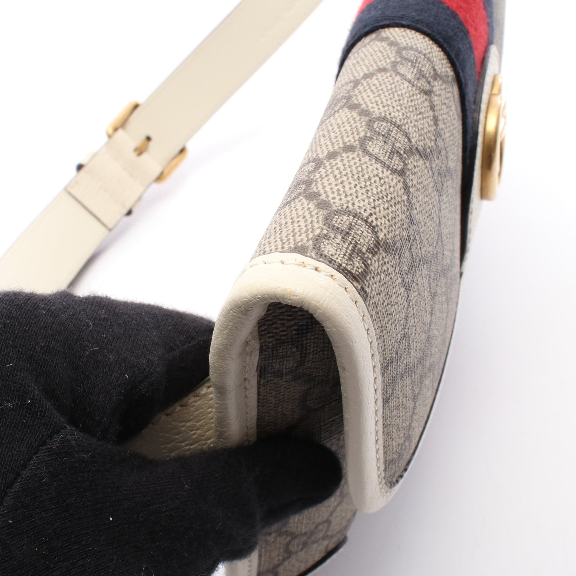 GGスプリーム オフィディア ベルトバッグ ボディバッグ ウエストバッグ PVC レザー ベージュ アイボリー マルチカラー グッチ バッグ GUCCI