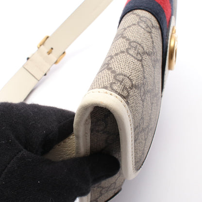 GGスプリーム オフィディア ベルトバッグ ボディバッグ ウエストバッグ PVC レザー ベージュ アイボリー マルチカラー グッチ バッグ GUCCI