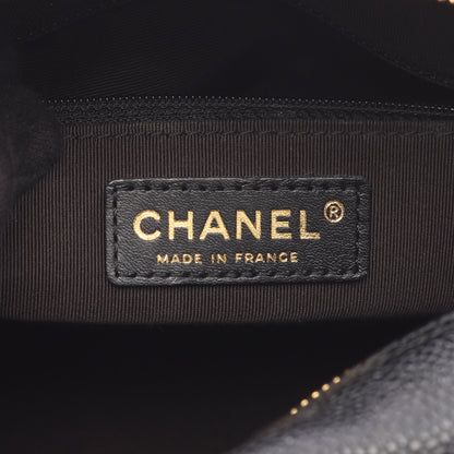 マトラッセ ハンドバッグ ミニボストンバッグ キャビアスキン ブラック ゴールド金具 シャネル バッグ CHANEL