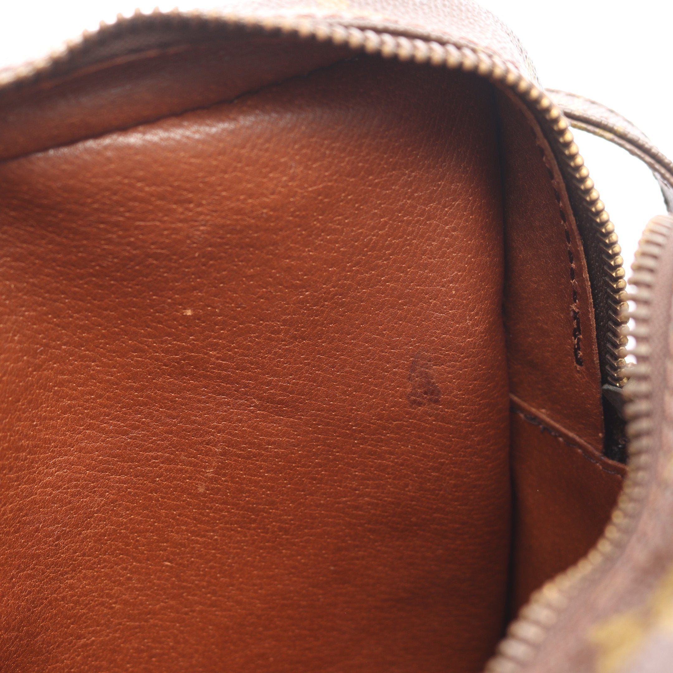 プチマルソー モノグラム ショルダーバッグ PVC レザー ブラウン ルイ