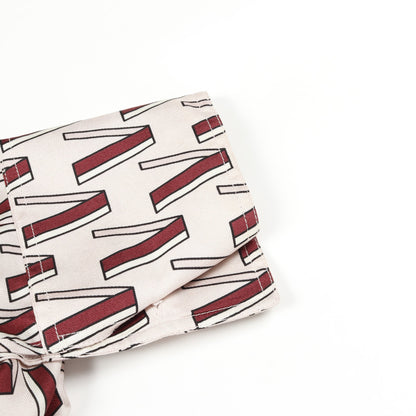 Vロゴプリント ブラウス ボウタイ シルク ライトピンク ボルドー ヴァレンティノ トップス VALENTINO