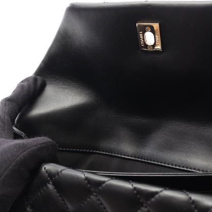 マトラッセ クラッチバッグ ラムスキン ブラック ゴールド金具 シャネル バッグ CHANEL
