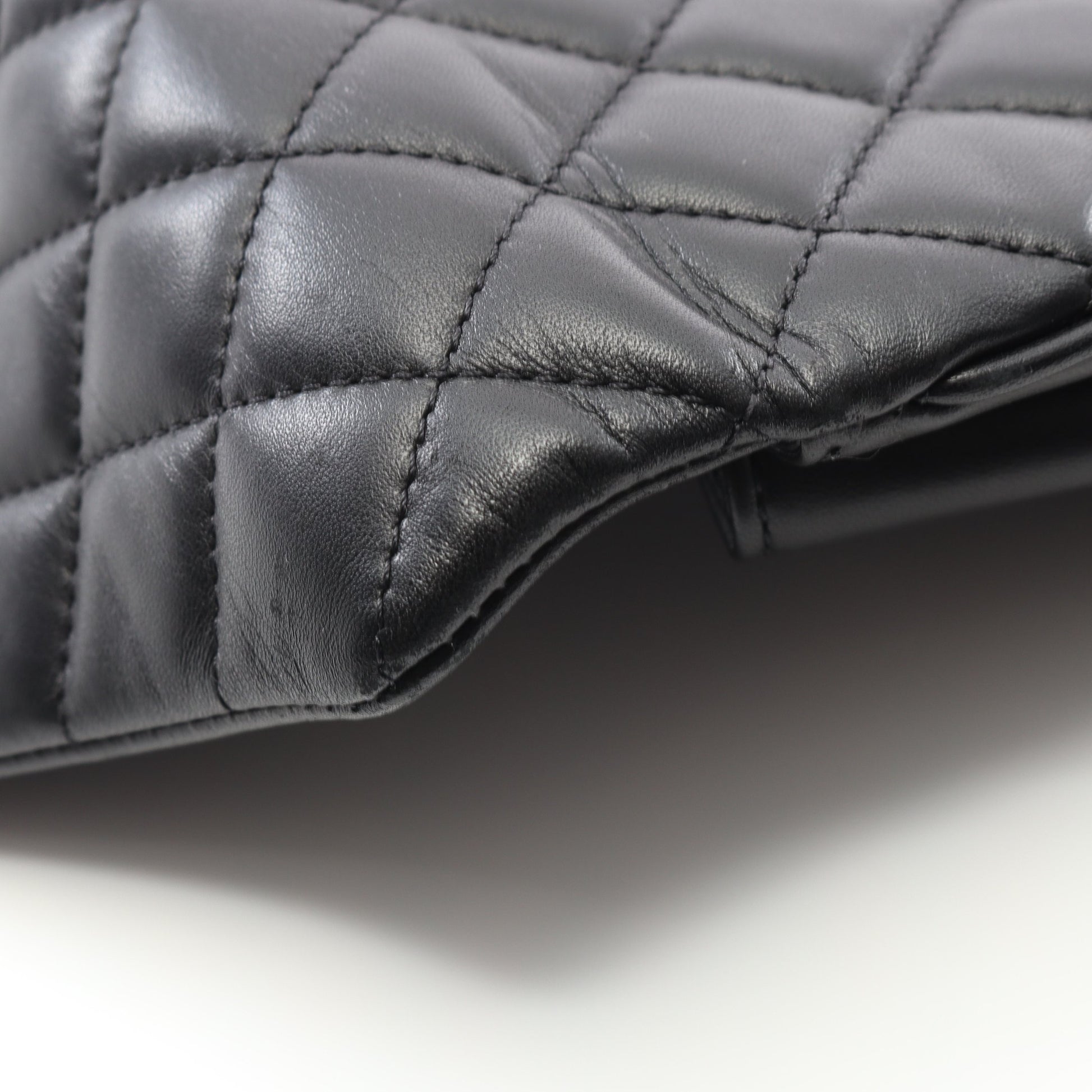 マトラッセ クラッチバッグ ラムスキン ブラック ゴールド金具 シャネル バッグ CHANEL