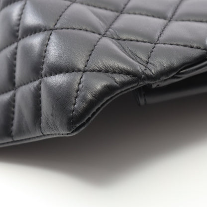 マトラッセ クラッチバッグ ラムスキン ブラック ゴールド金具 シャネル バッグ CHANEL