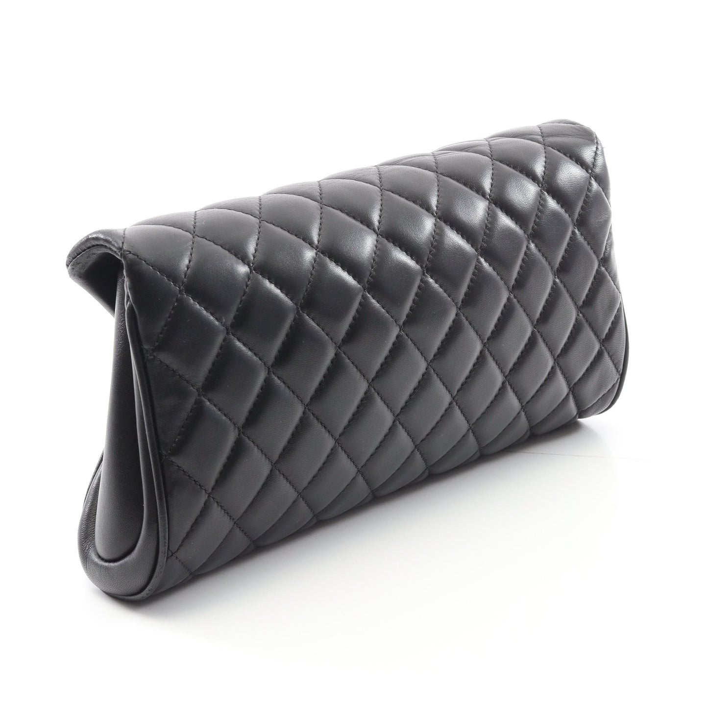 マトラッセ クラッチバッグ ラムスキン ブラック ゴールド金具 シャネル バッグ CHANEL