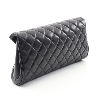マトラッセ クラッチバッグ ラムスキン ブラック ゴールド金具 シャネル バッグ CHANEL