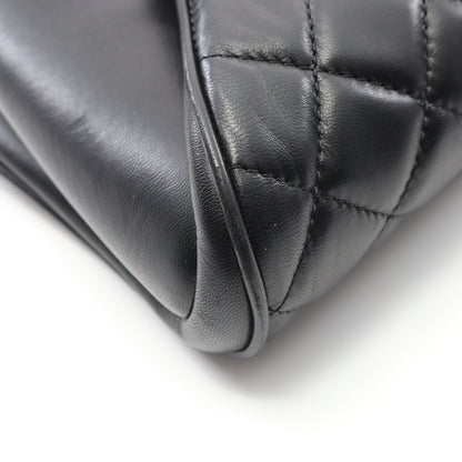 マトラッセ クラッチバッグ ラムスキン ブラック ゴールド金具 シャネル バッグ CHANEL