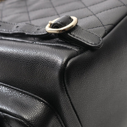 マトラッセ バックパック リュックサック キャビアスキン ブラック ゴールド金具 シャネル バッグ CHANEL