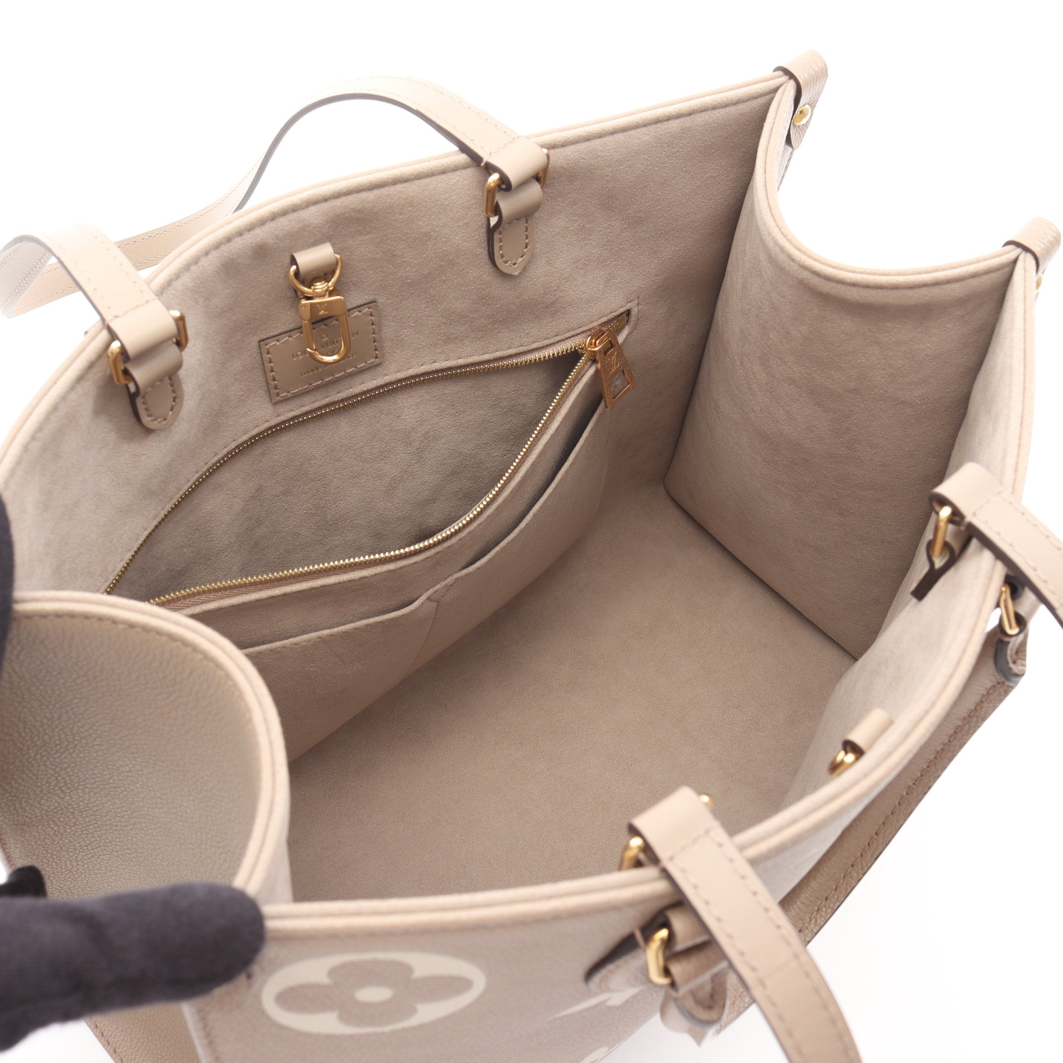 オンザゴーMM バイカラー モノグラムアンプラント トゥルトレール