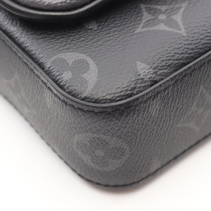 トリオ メッセンジャー モノグラム エクリプス ショルダーバッグ PVC レザー ブラック グレー ルイヴィトン バッグ LOUIS VUITTON