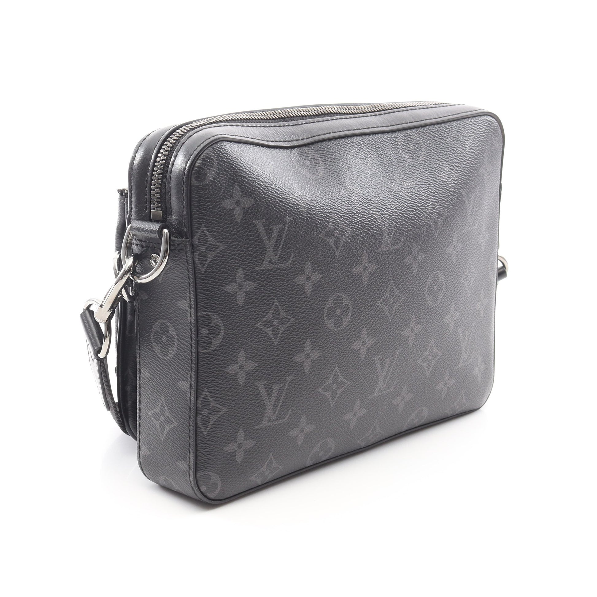 トリオ メッセンジャー モノグラム エクリプス ショルダーバッグ PVC レザー ブラック グレー ルイヴィトン バッグ LOUIS VUITTON