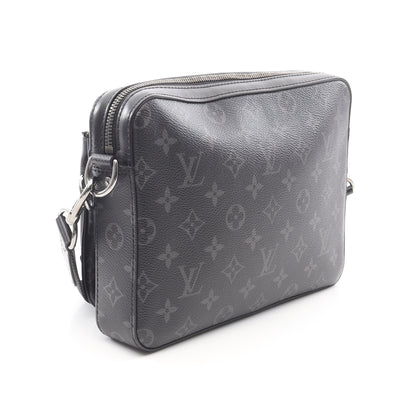 トリオ メッセンジャー モノグラム エクリプス ショルダーバッグ PVC レザー ブラック グレー ルイヴィトン バッグ LOUIS VUITTON