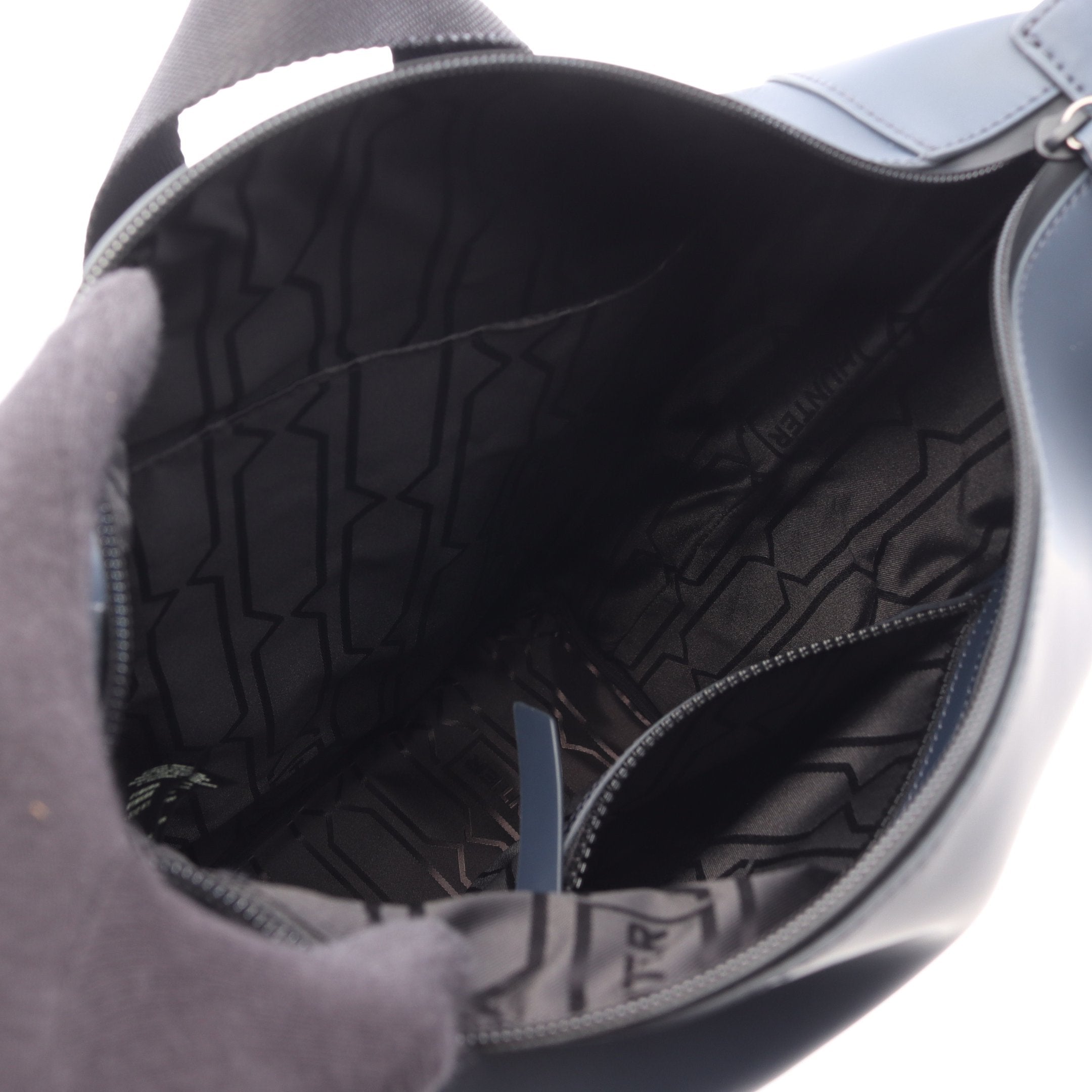 HUNTER トップクリップ ラバーコーティング レザー ネイビー ハンター