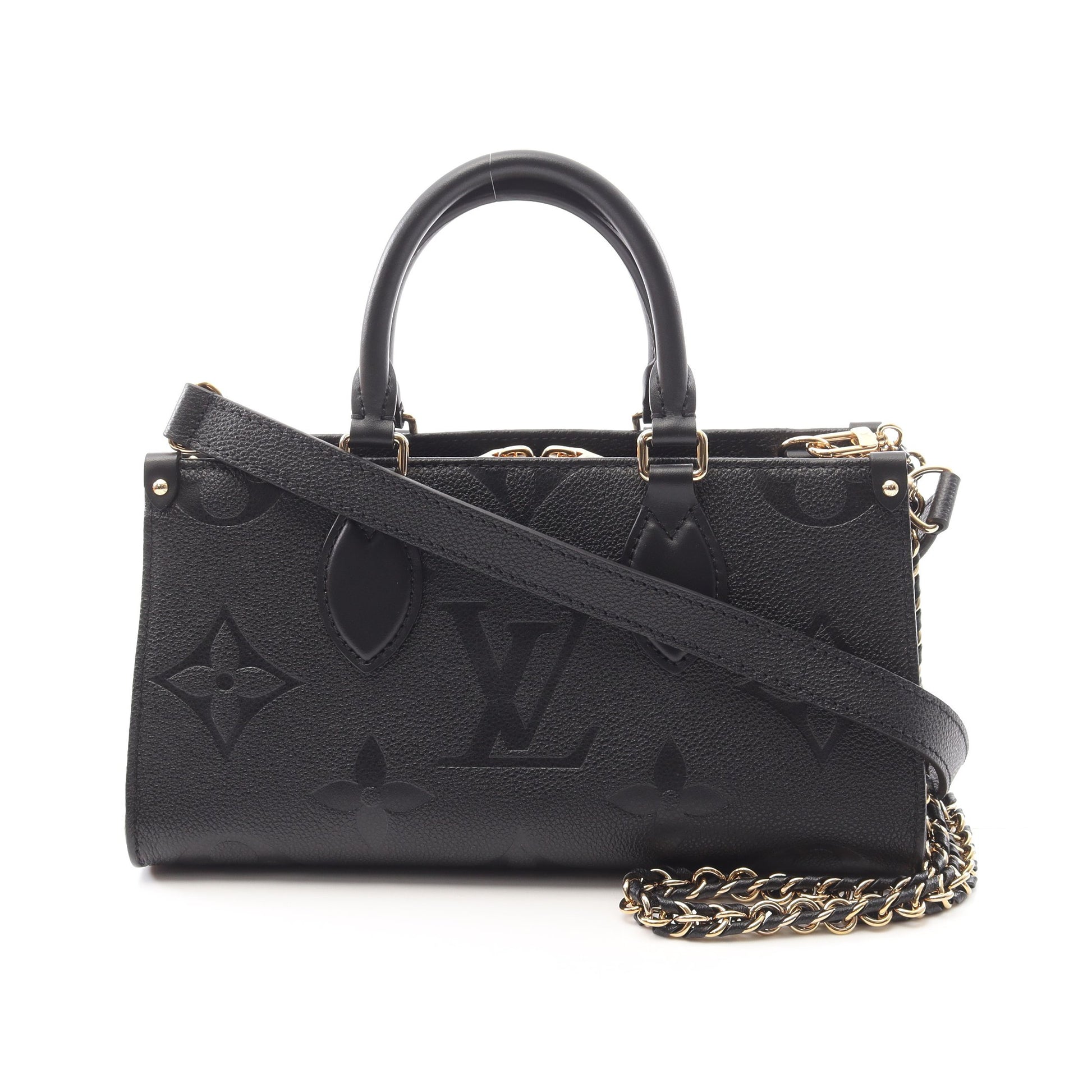 オンザゴーEW モノグラムアンプラント ノワール ハンドバッグ レザー ブラック 3WAY ルイヴィトン バッグ LOUIS VUITTON