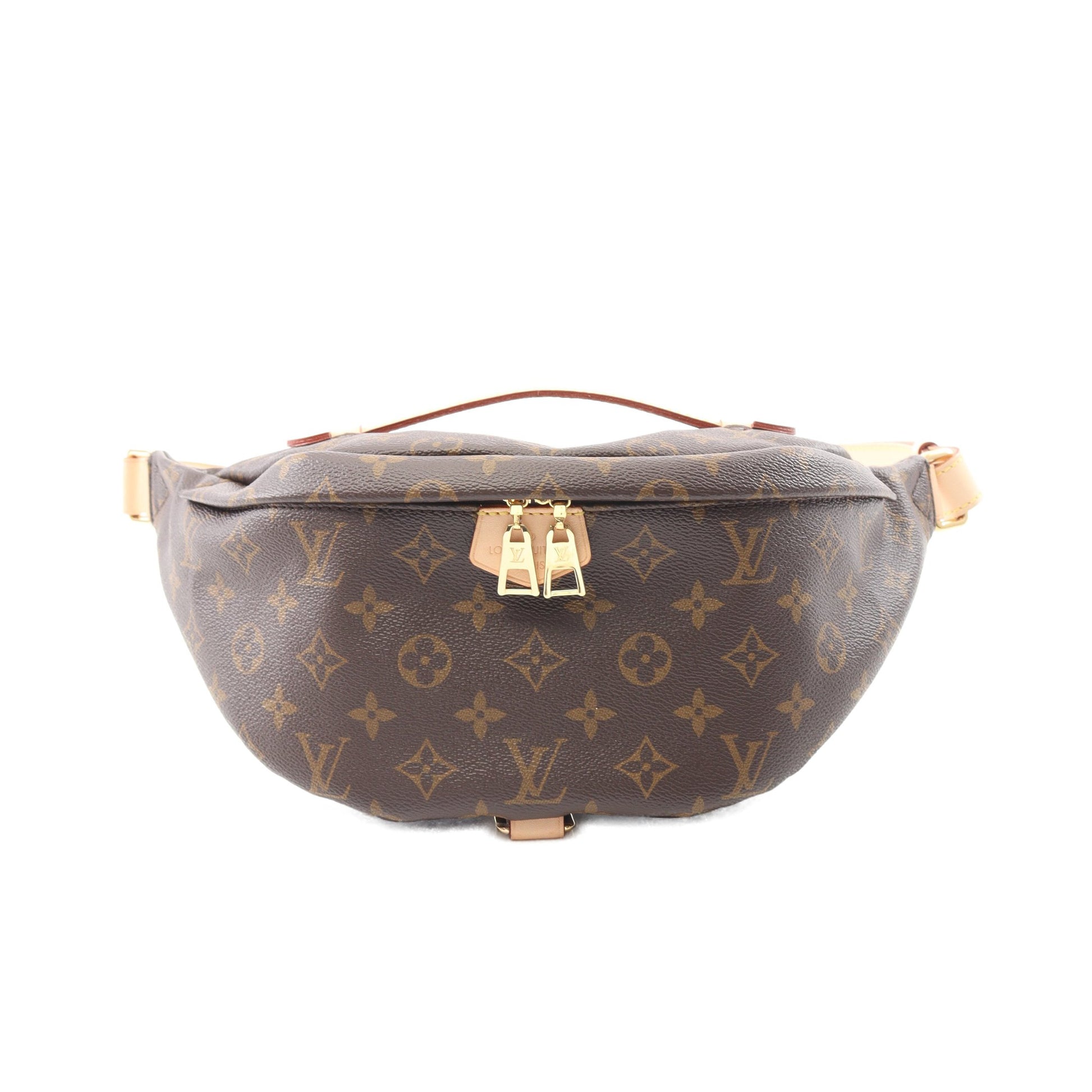 バムバッグ モノグラム ボディバッグ ウエストバッグ PVC レザー ブラウン ルイヴィトン バッグ LOUIS VUITTON