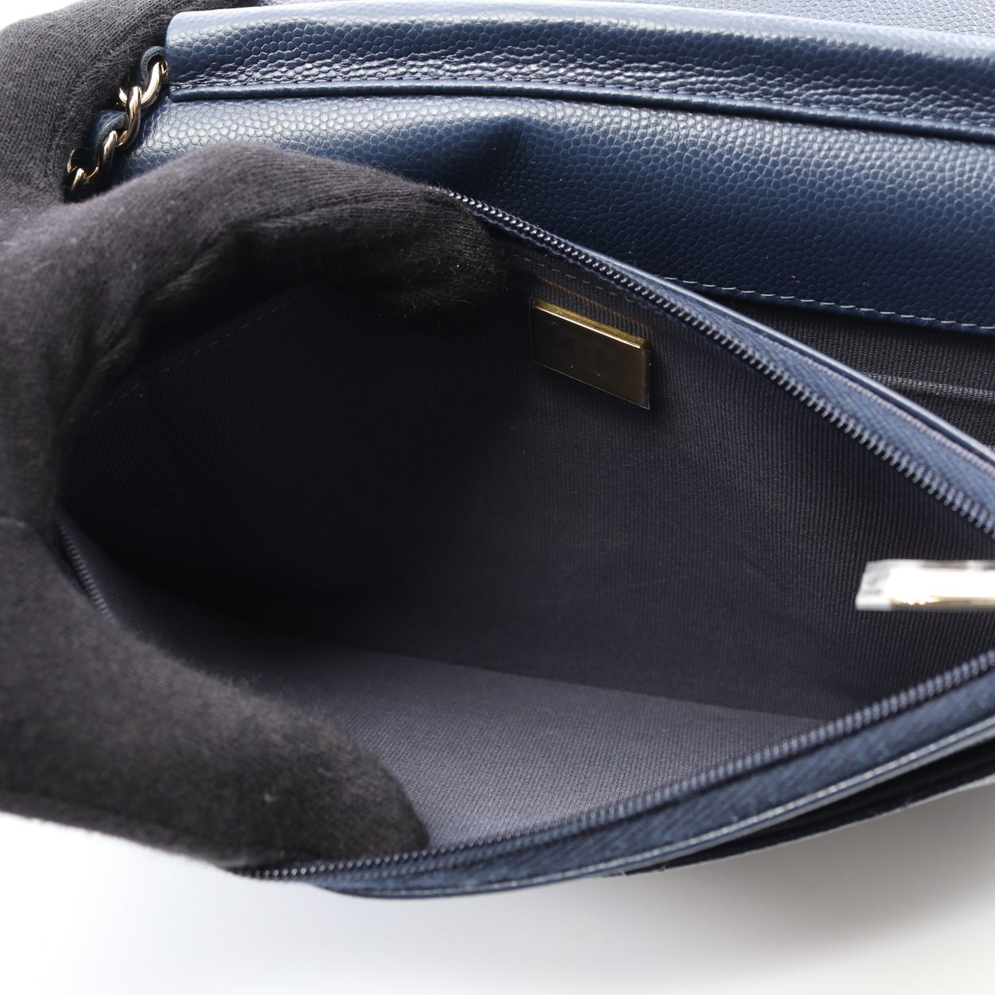 マトラッセ チェーンウォレット キャビアスキン ネイビー ゴールド金具 シャネル バッグ CHANEL