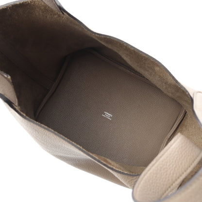 ピコタンロックMM ハンドバッグ トリヨンクレマンス グレーブラウン  