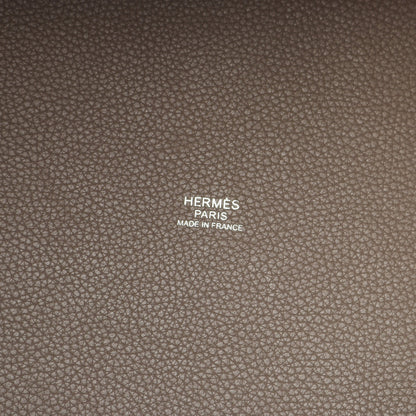 ピコタンロックMM ハンドバッグ トリヨンクレマンス グレーブラウン シルバー金具 D刻印 エルメス バッグ HERMES