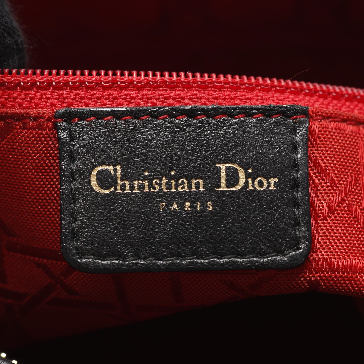 レディディオール ラージ ハンドバッグ レザー ブラック 2WAY クリスチャンディオール バッグ Christian Dior