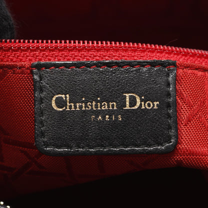 レディディオール ラージ ハンドバッグ レザー ブラック 2WAY クリスチャンディオール バッグ Christian Dior