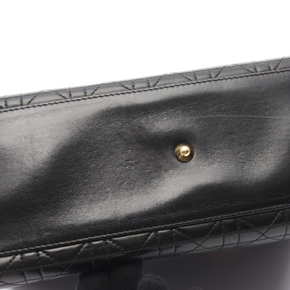 レディディオール ラージ ハンドバッグ レザー ブラック 2WAY クリスチャンディオール バッグ Christian Dior
