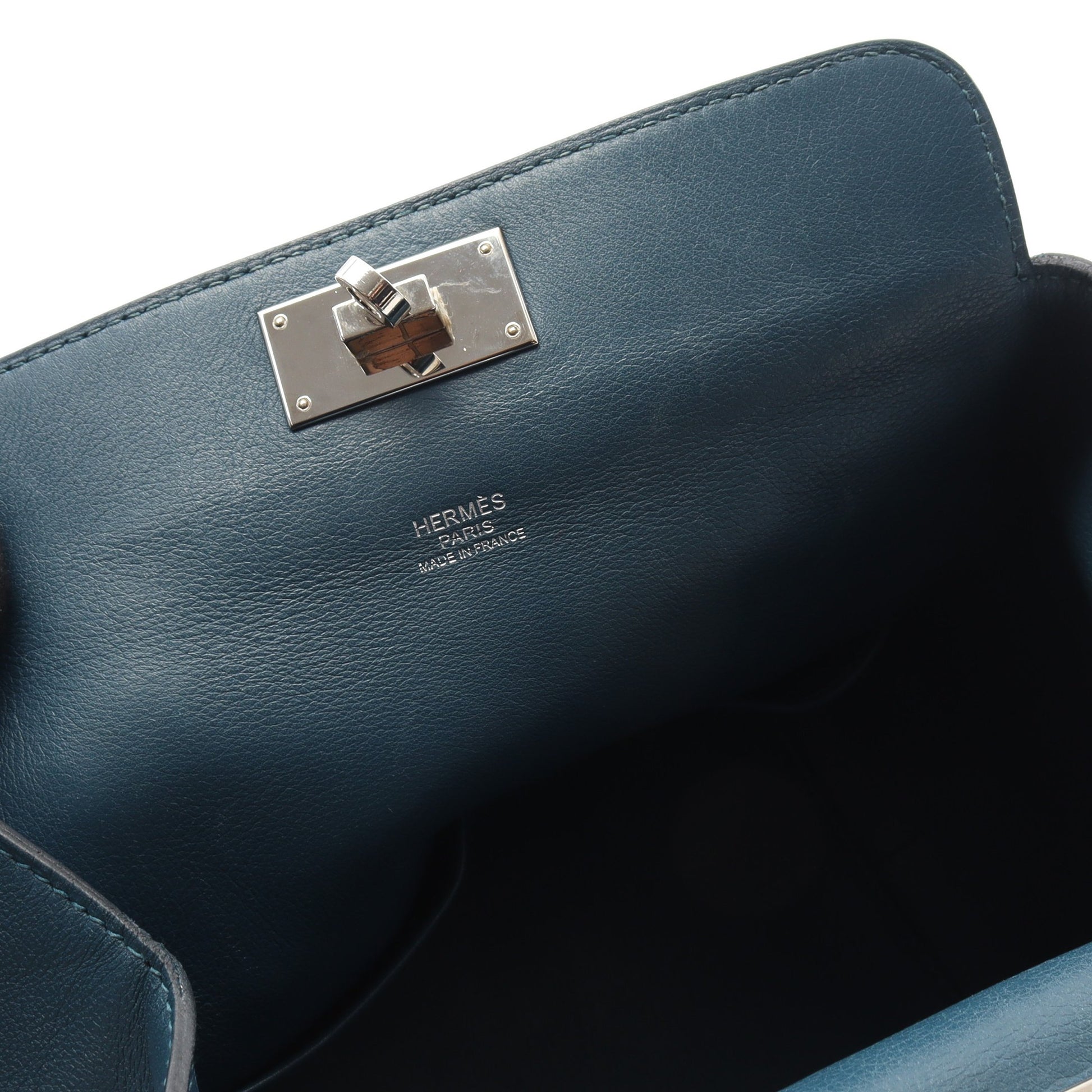 ツールボックス20 ハンドバッグ ヴォースイフト ブルー シルバー金具 2WAY □D刻印 エルメス バッグ HERMES