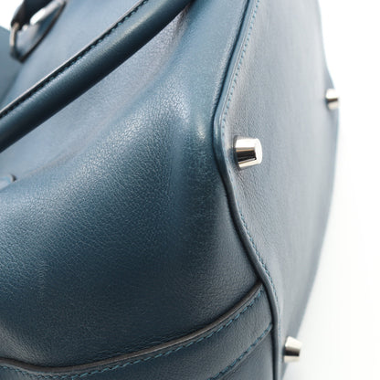 ツールボックス20 ハンドバッグ ヴォースイフト ブルー シルバー金具 2WAY □D刻印 エルメス バッグ HERMES