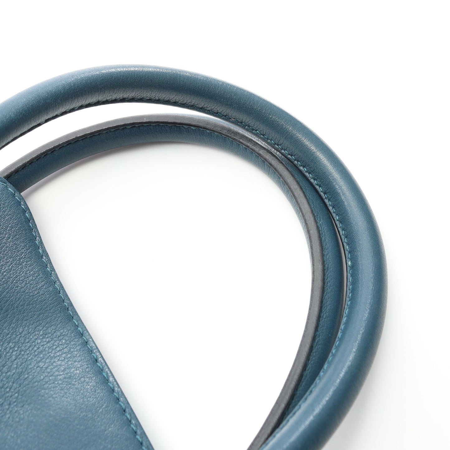 ツールボックス20 ハンドバッグ ヴォースイフト ブルー シルバー金具 2WAY □D刻印 エルメス バッグ HERMES