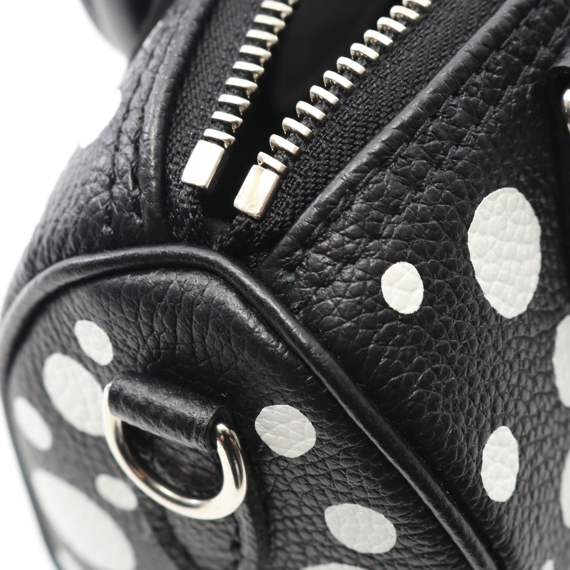LOUIS VUITTON × yayoi kusama ナノスピーディ インフィニティドット ショルダーバッグ PVC レザー ブラック ホワイト 2WAY ルイヴィトン バッグ LOUIS VUITTON
