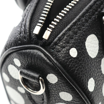 LOUIS VUITTON × yayoi kusama ナノスピーディ インフィニティドット ショルダーバッグ PVC レザー ブラック ホワイト 2WAY ルイヴィトン バッグ LOUIS VUITTON