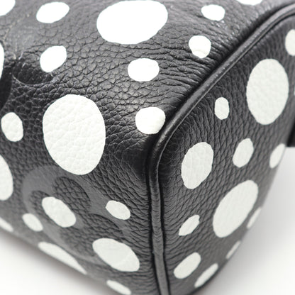 LOUIS VUITTON × yayoi kusama ナノスピーディ インフィニティドット ショルダーバッグ PVC レザー ブラック ホワイト 2WAY ルイヴィトン バッグ LOUIS VUITTON