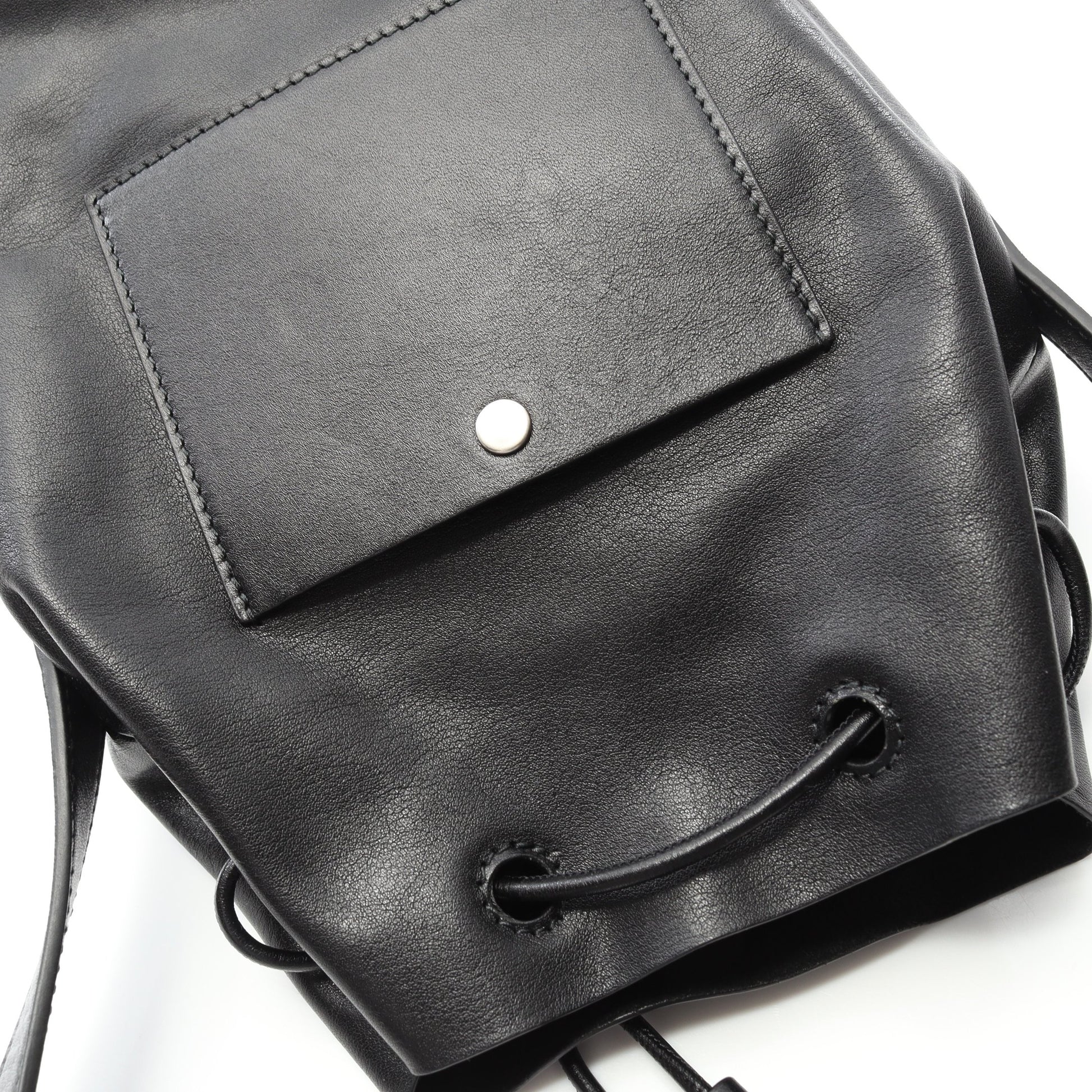 ドローストリング ショルダーバッグ レザー ブラック ジルサンダー バッグ JIL SANDER