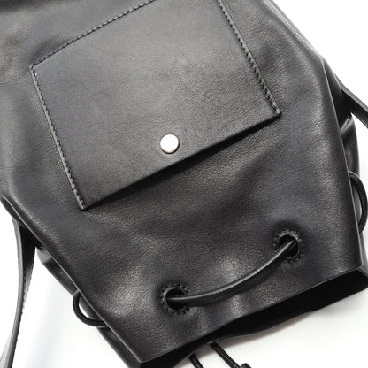 ドローストリング ショルダーバッグ レザー ブラック ジルサンダー バッグ JIL SANDER