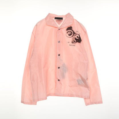 パジャマ シャツ 長袖 シルク ピンク ブラック プラダ トップス PRADA