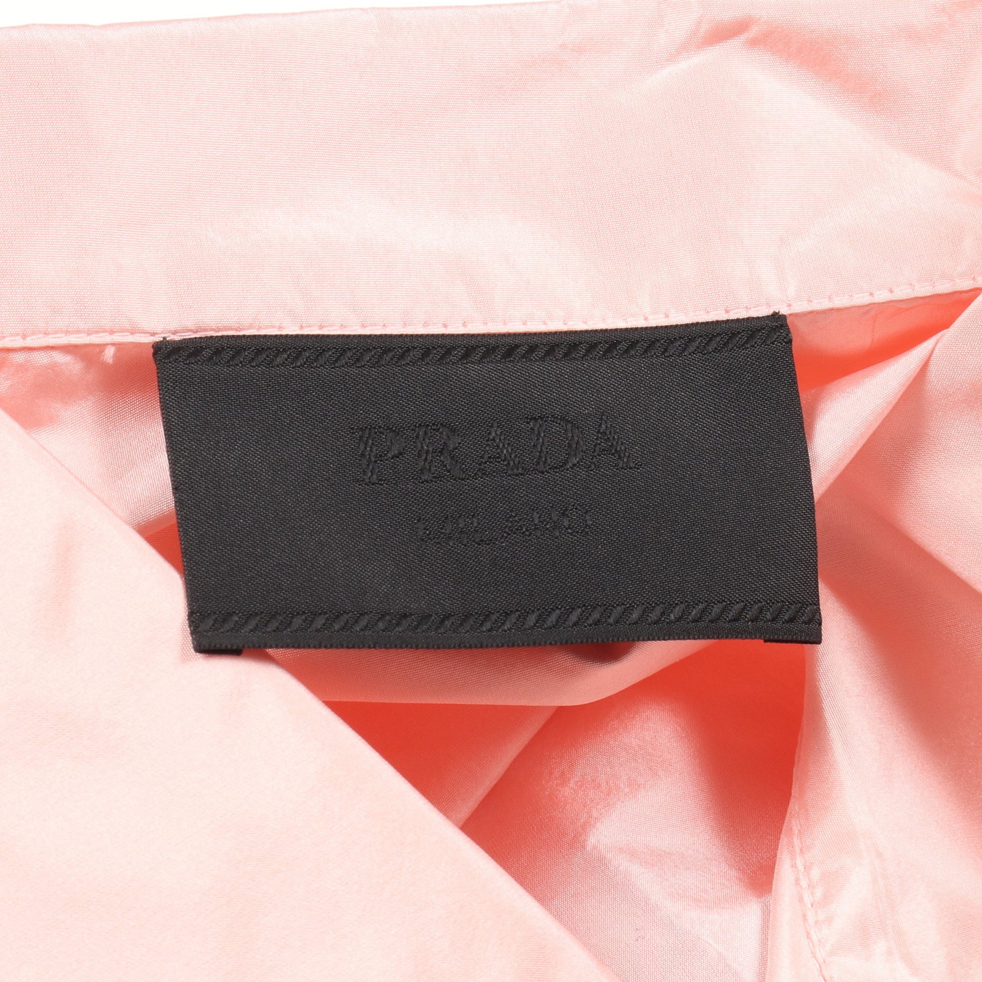 パジャマ シャツ 長袖 シルク ピンク ブラック プラダ トップス PRADA