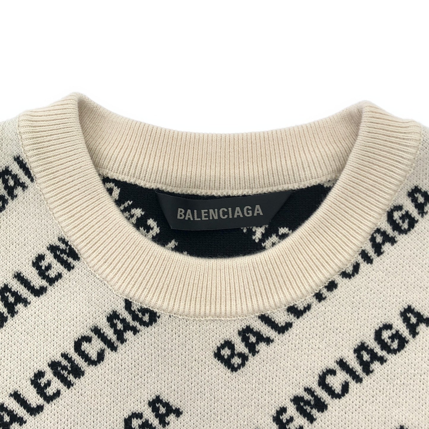 ニット ニット コットン アイボリー バレンシアガ トップス BALENCIAGA