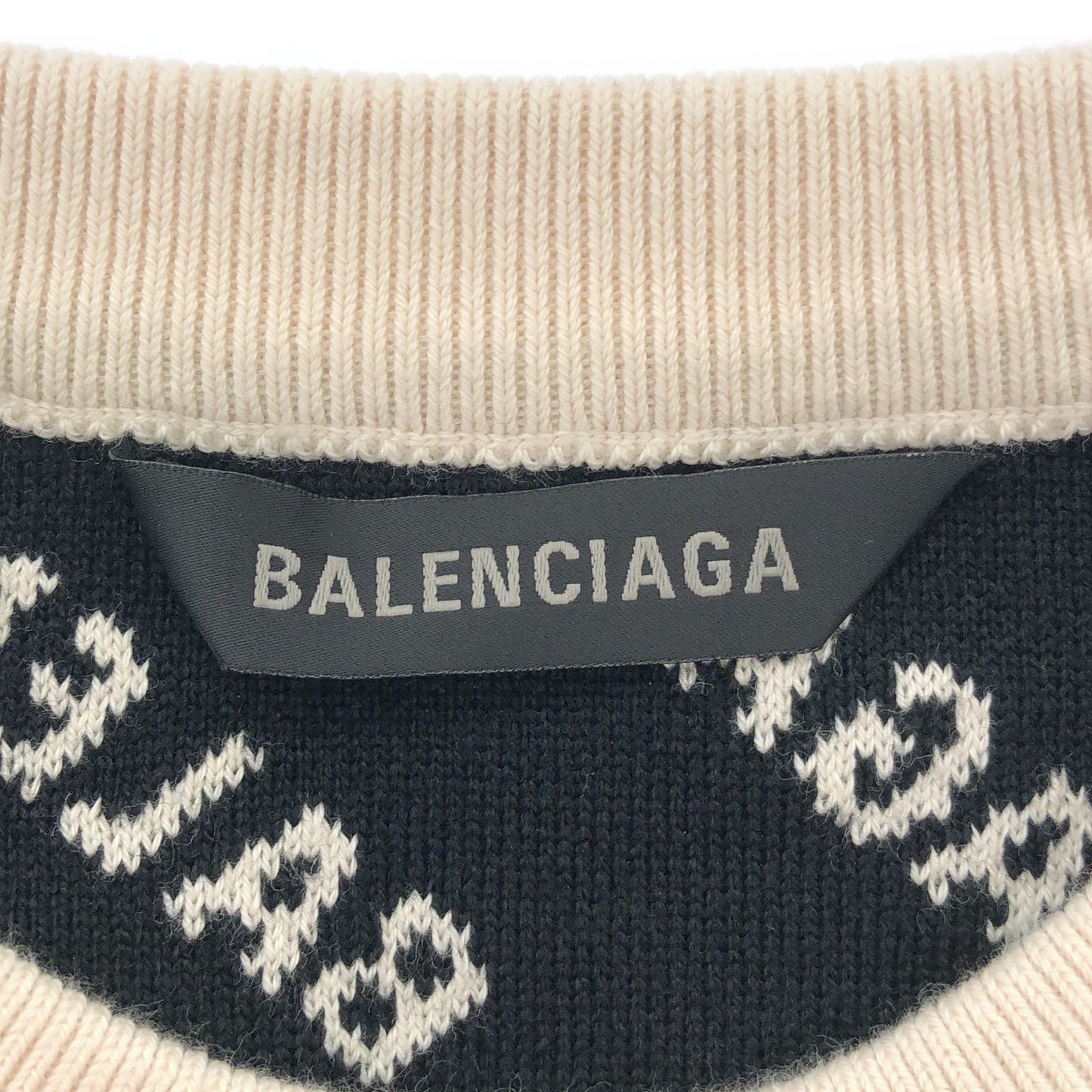ニット ニット コットン アイボリー バレンシアガ トップス BALENCIAGA