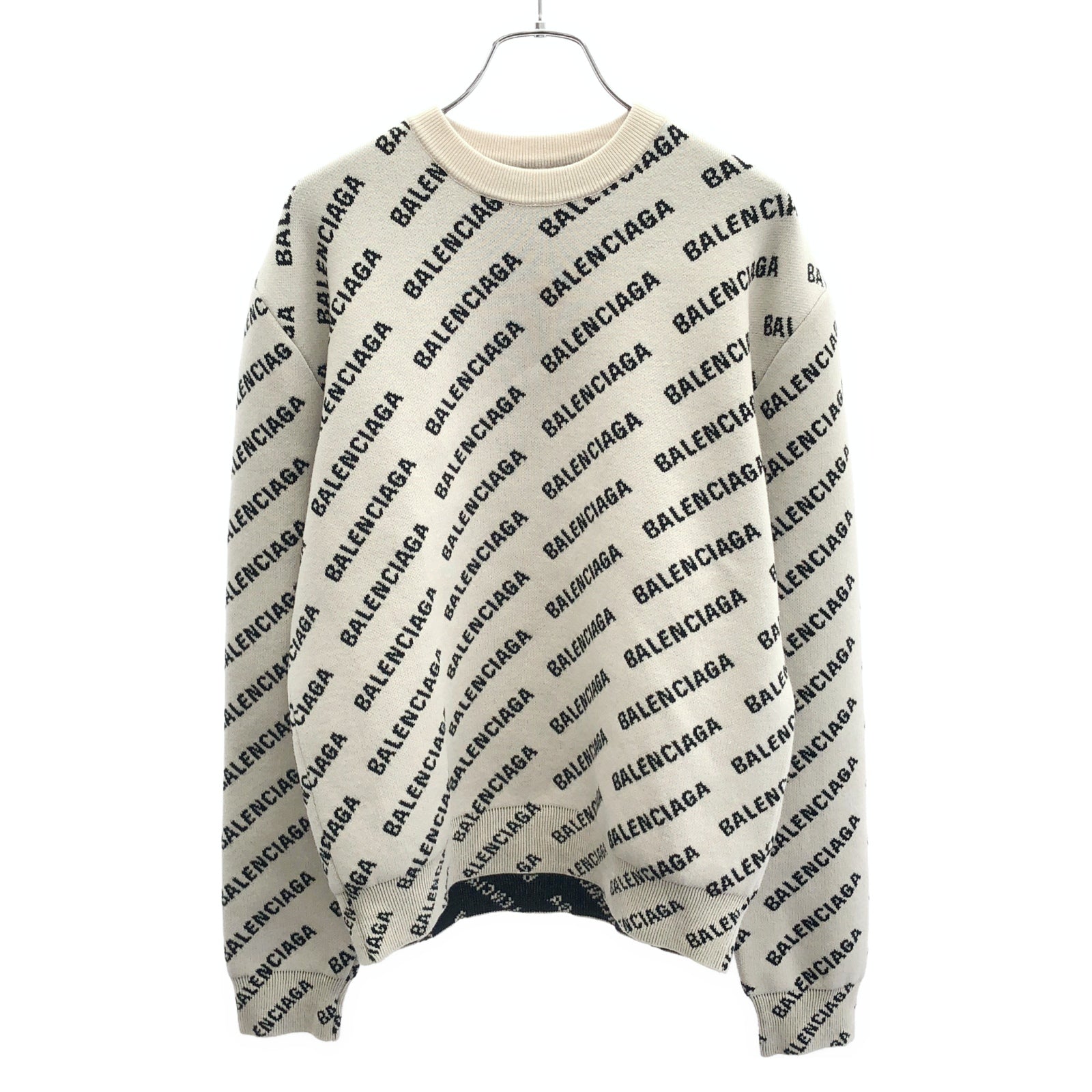 ニット ニット コットン アイボリー バレンシアガ トップス BALENCIAGA