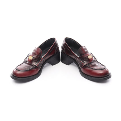 ローファー ロゴコイン レザー ボルドー ミュウミュウ シューズ miu miu