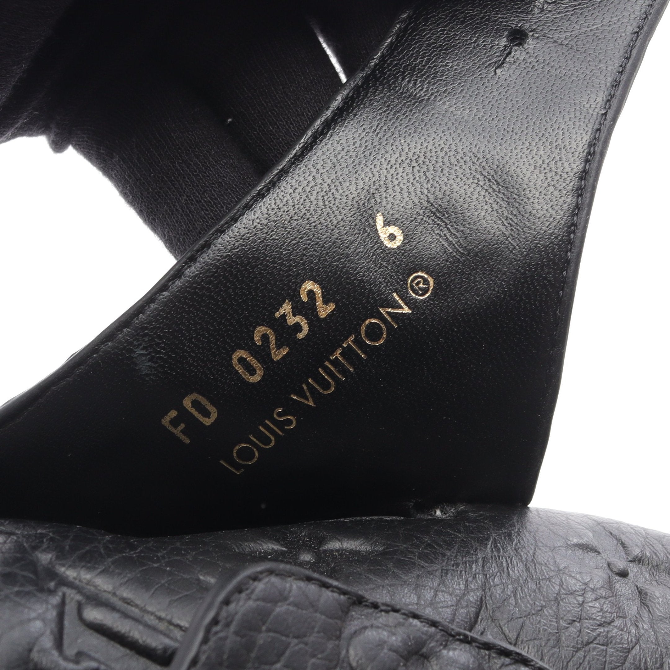 LVイージーライン ミュール モノグラム サンダル レザー ブラック ルイ