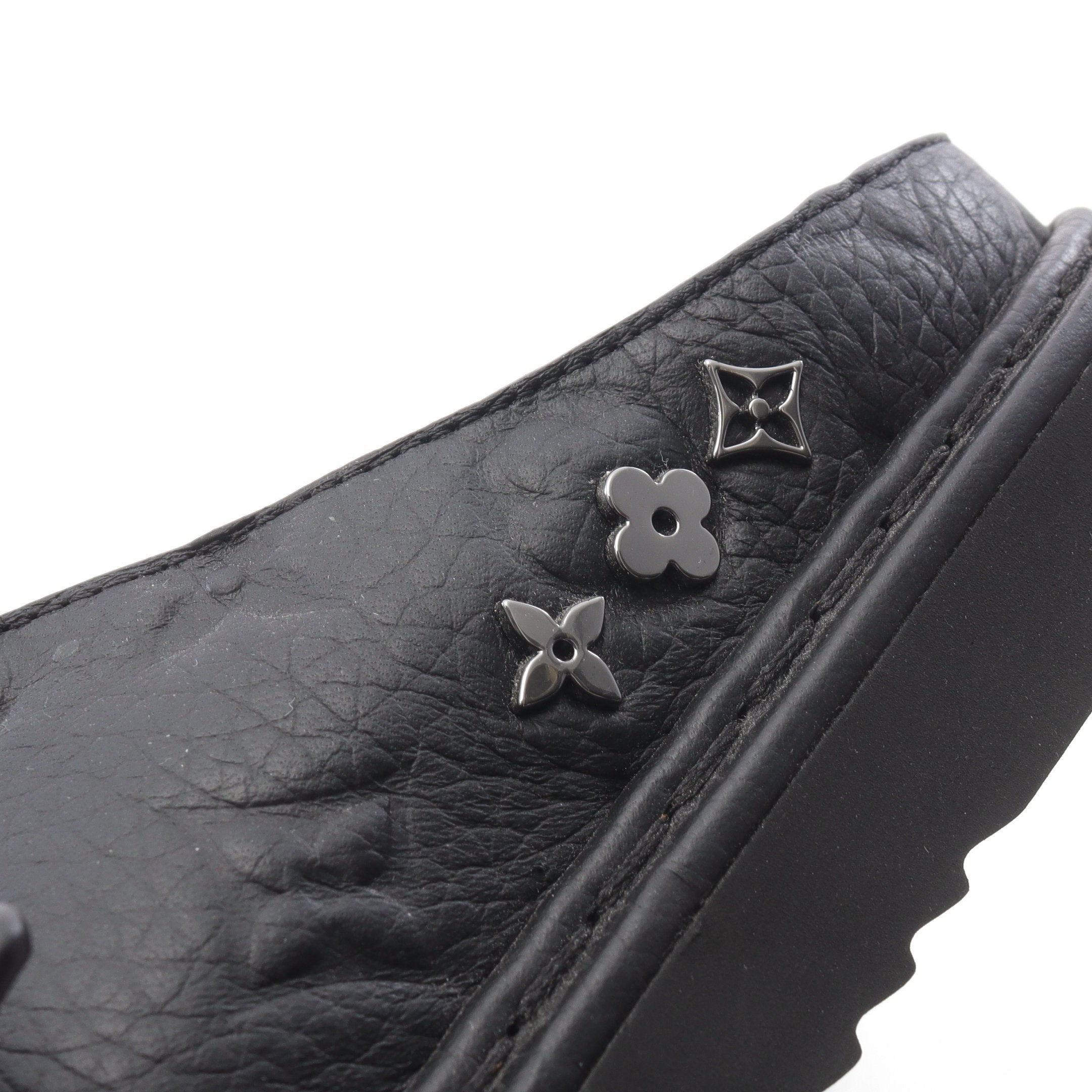 LVイージーライン ミュール モノグラム サンダル レザー ブラック ルイ