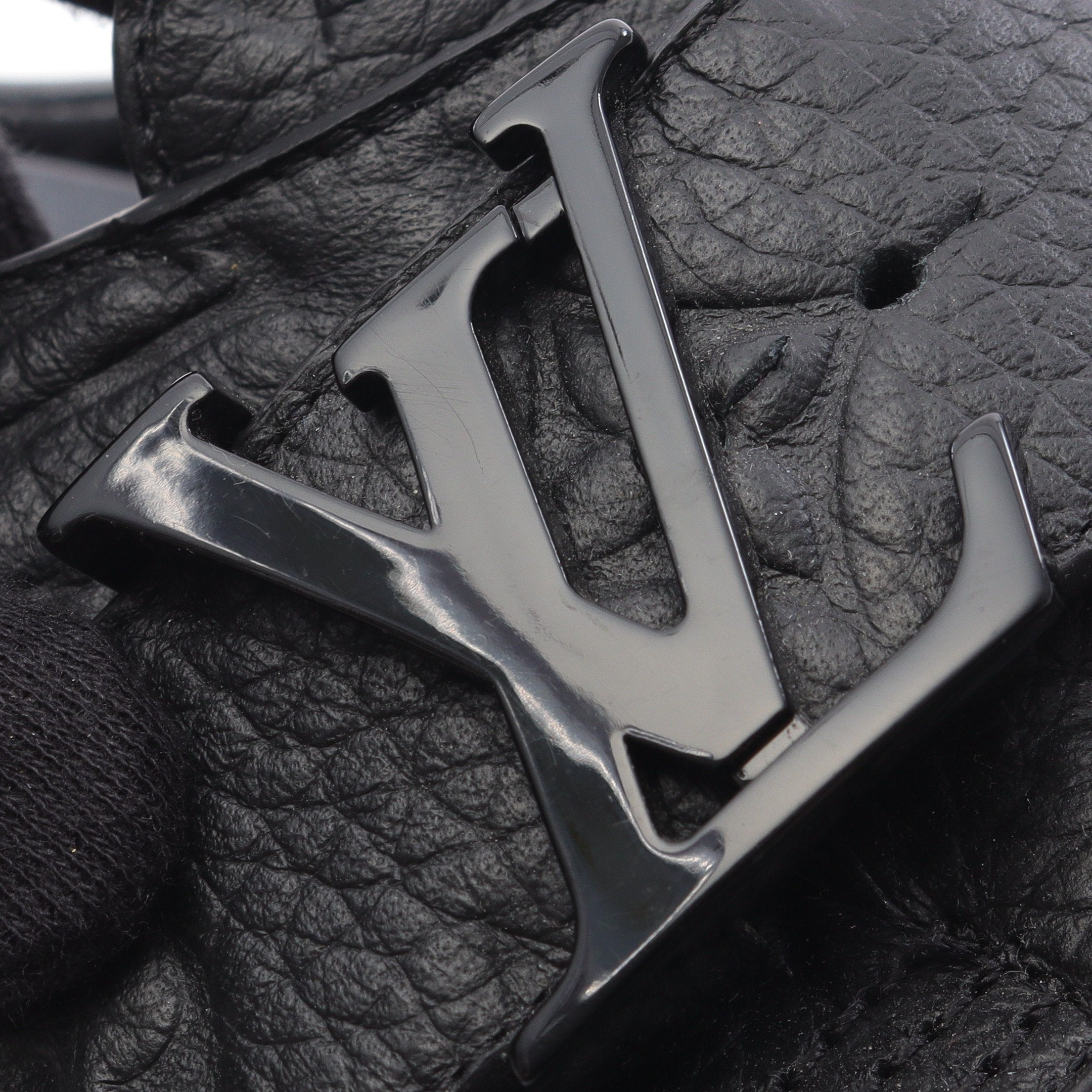 LVイージーライン ミュール モノグラム サンダル レザー ブラック ルイ