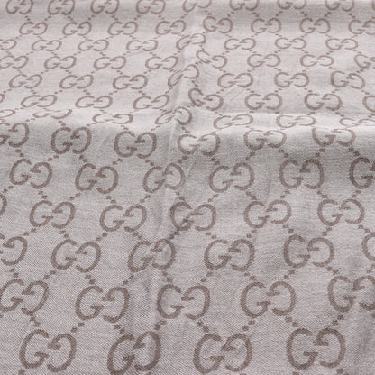 GG柄 ストール スカーフ マフラー ウール シルク ダークブラウン グッチ 財布・小物 GUCCI