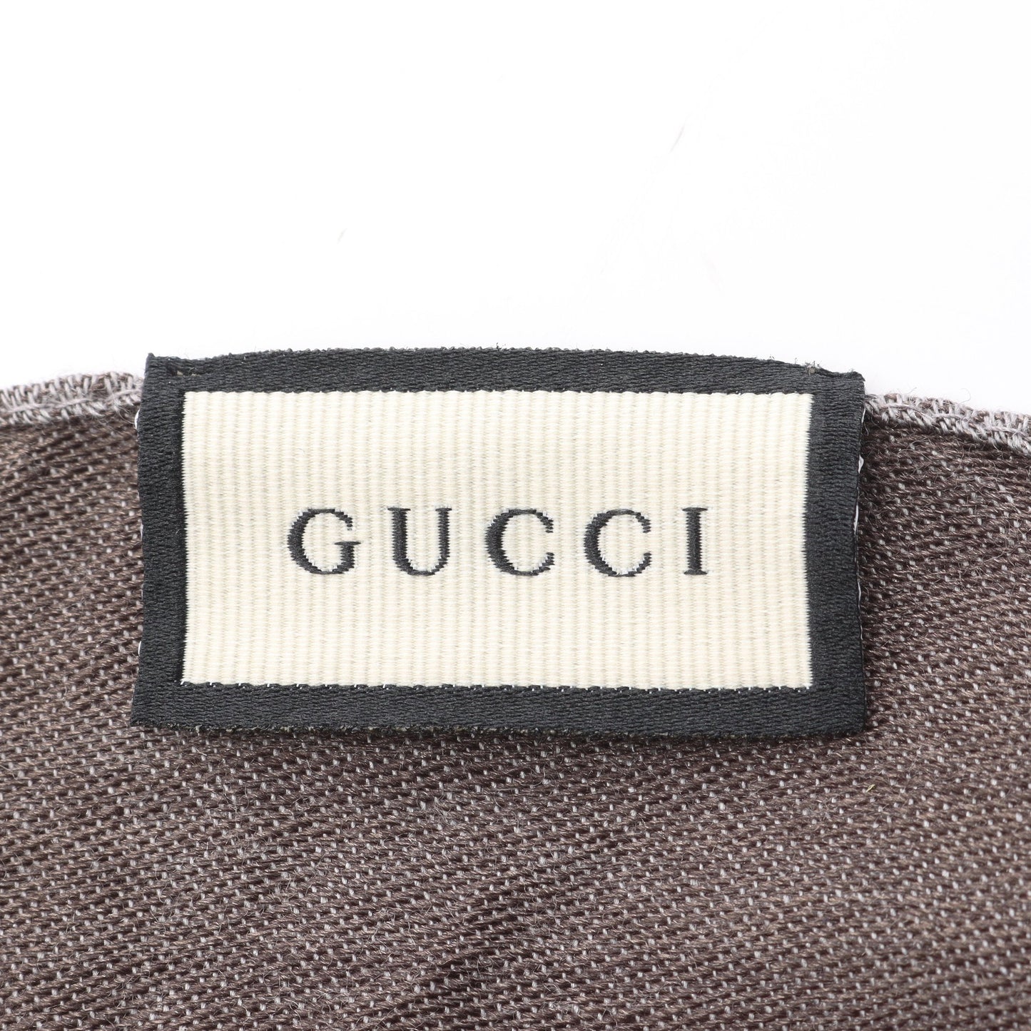 GG柄 ストール スカーフ マフラー ウール シルク ダークブラウン グッチ 財布・小物 GUCCI