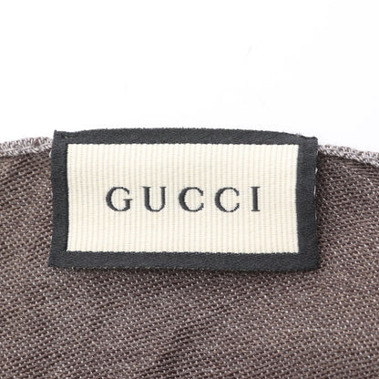 GG柄 ストール スカーフ マフラー ウール シルク ダークブラウン グッチ 財布・小物 GUCCI