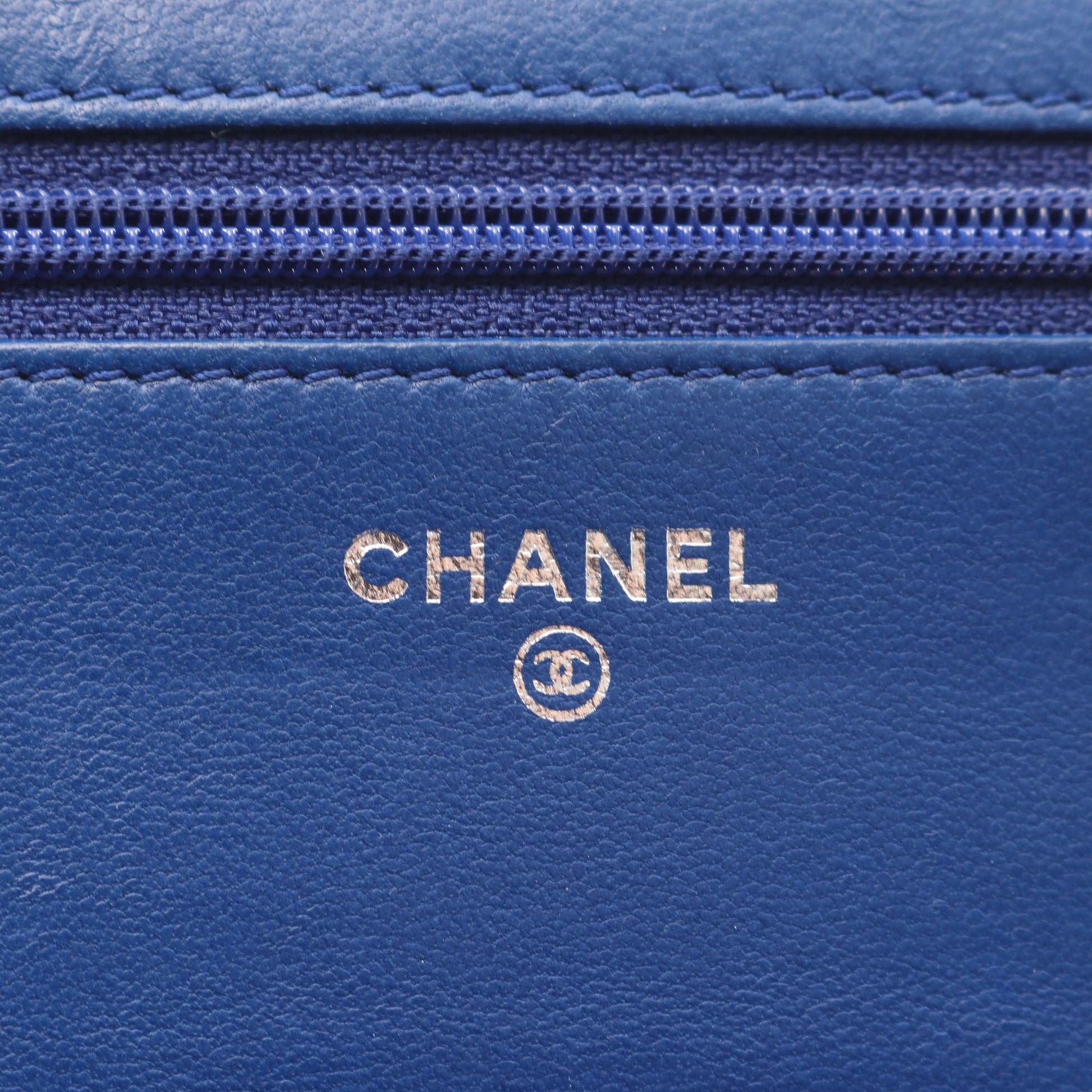 ボーイシャネル チェーンウォレット リザード ブルー アンティークシルバー金具 シャネル バッグ CHANEL