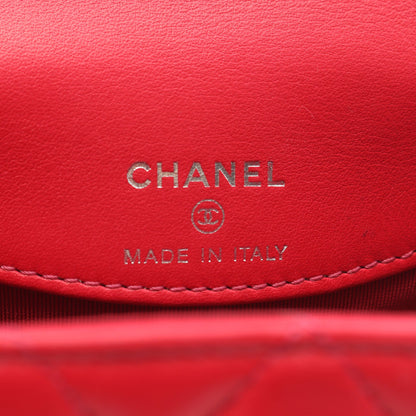 マトラッセ ミニバニティ マゼンダ チェーンショルダーバッグ ラムスキン ピンクレッド アンティークシルバー金具 シャネル バッグ CHANEL