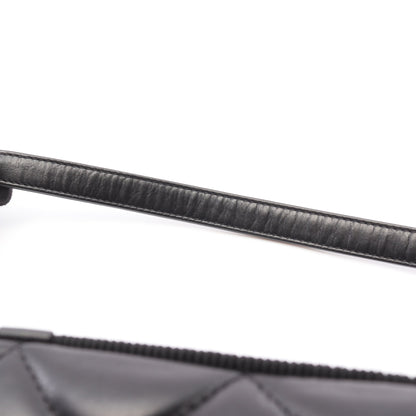マトラッセ チェーンショルダーバッグ ラムスキン ブラック シルバー金具 シャネル バッグ CHANEL